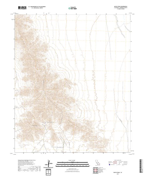 McCoy Peak, CA — USGS 7.5-minute topo (2021)