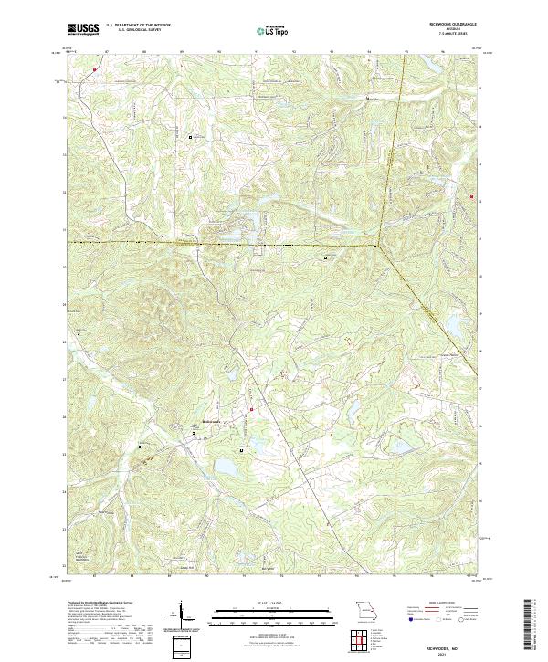 Richwoods, MO — USGS 7.5-minute topo (2021)