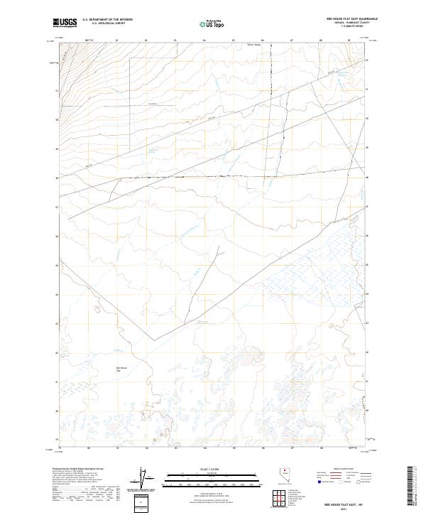 Red House Flat East, NV — USGS 7.5-minute topo (2021)