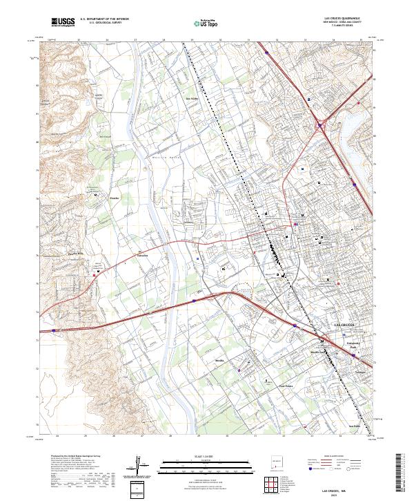 Las Cruces, NM — USGS 7.5-minute topo (2023)