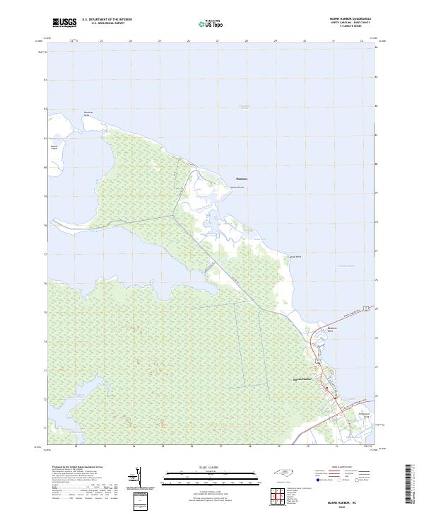 Manns Harbor, NC — USGS 7.5-minute topo (2022)