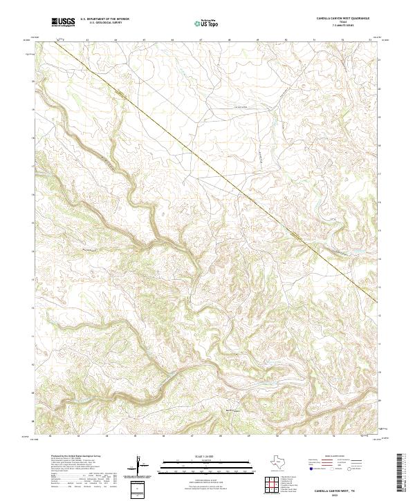 Candilla Canyon West, TX — USGS 7.5-minute topo (2022)