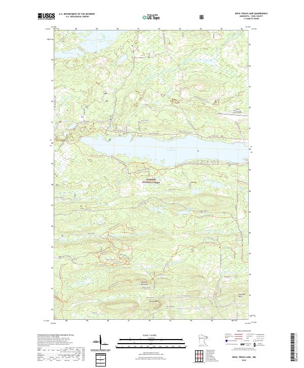 Devil Track Lake, MN — USGS 7.5-minute topo (2022)