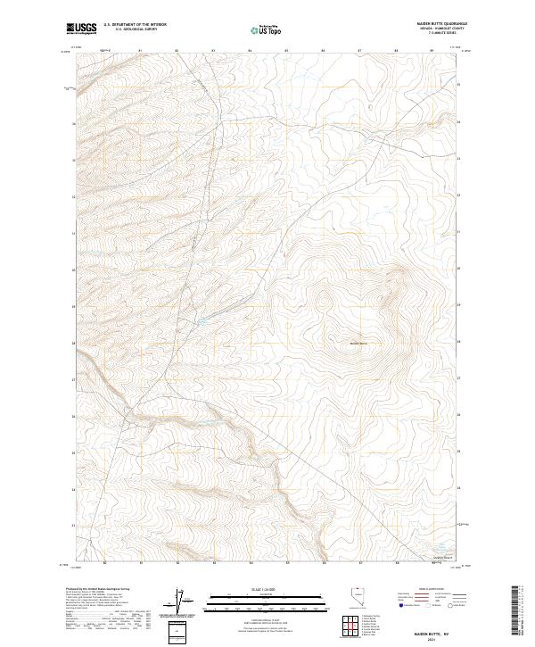 Maiden Butte, NV — USGS 7.5-minute topo (2021)