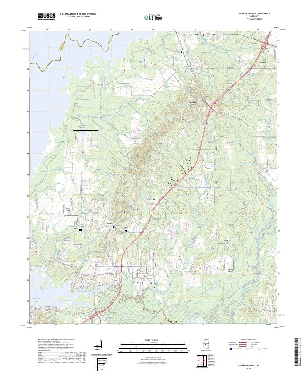 Goshen Springs, MS — USGS 7.5-minute topo (2024)