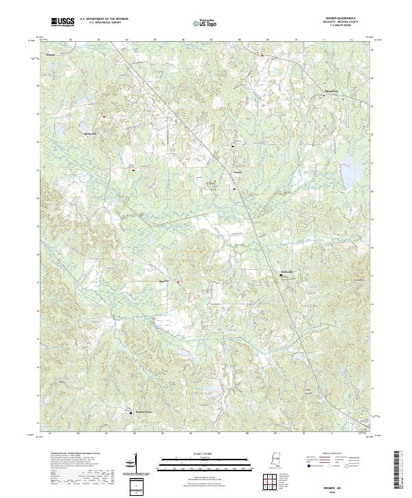 Deemer, MS — USGS 7.5-minute topo (2024)