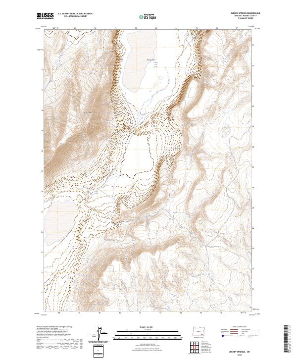 Mickey Springs, OR — USGS 7.5-minute topo (2023)