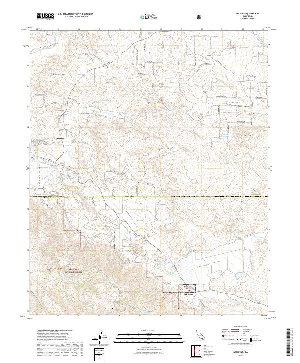 Aguanga, CA — USGS 7.5-minute topo (2021)