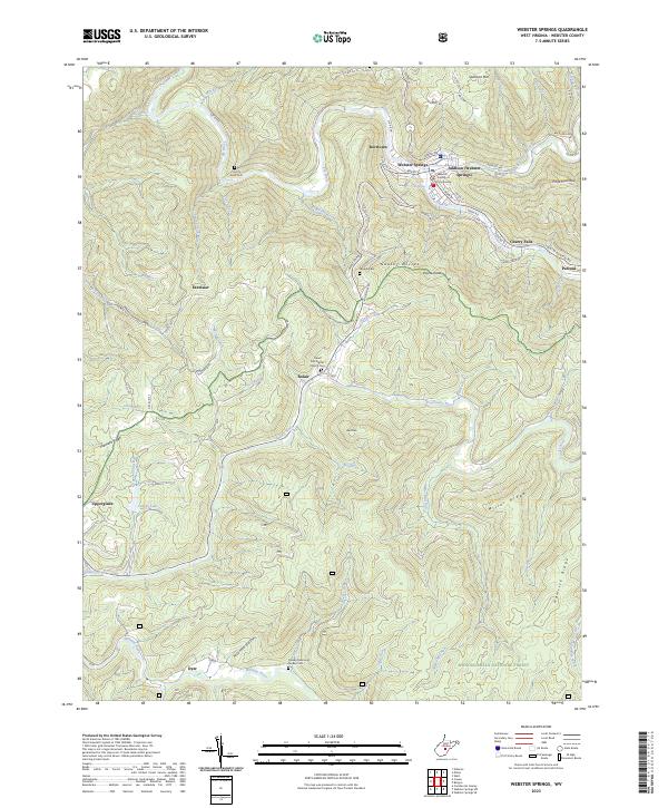 Webster Springs, WV — USGS 7.5-minute topo (2023)