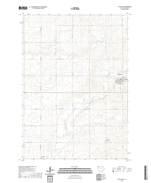 Little Rock, IA — USGS 7.5-minute topo (2022)