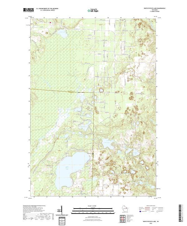 White Potato Lake, WI — USGS 7.5-minute topo (2022)