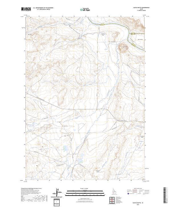 Castle Butte, ID — USGS 7.5-minute topo (2023)