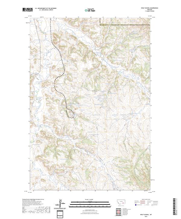 Wolf School, MT — USGS 7.5-minute topo (2024)