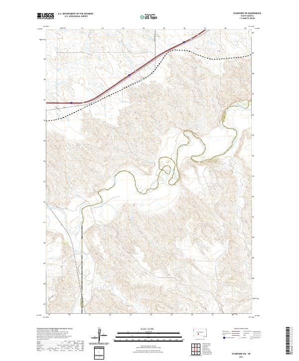 Stamford SW, SD — USGS 7.5-minute topo (2021)