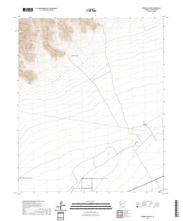 Webber Canyon, AZ — USGS 7.5-minute topo (2021)