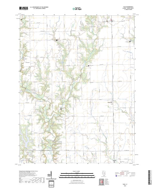 Yale, IL — USGS 7.5-minute topo (2024)