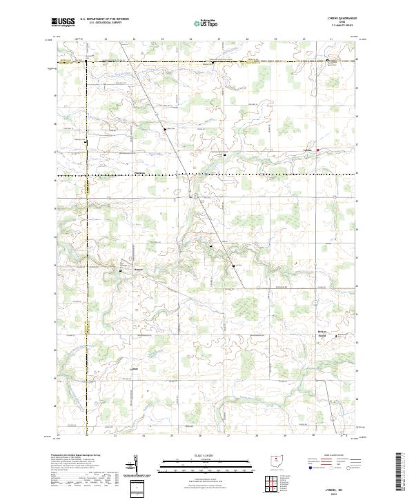 Lykens, OH — USGS 7.5-minute topo (2023)