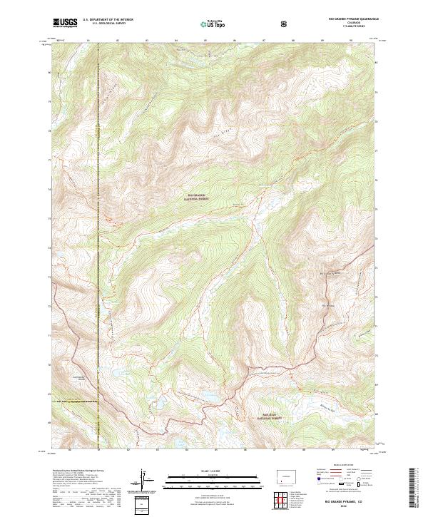 Rio Grande Pyramid, CO — USGS 7.5-minute topo (2022)