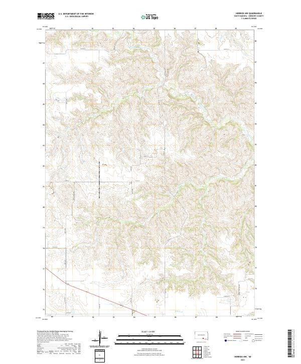 Herrick NW, SD — USGS 7.5-minute topo (2021)