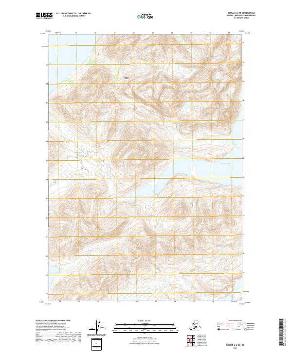Kodiak A-6 SE, AK — USGS 7.5-minute topo (2021)