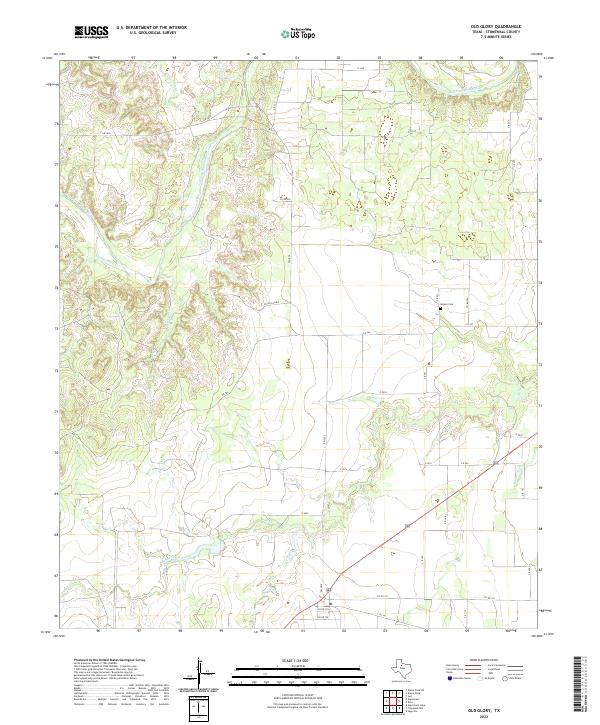 Old Glory, TX — USGS 7.5-minute topo (2022)