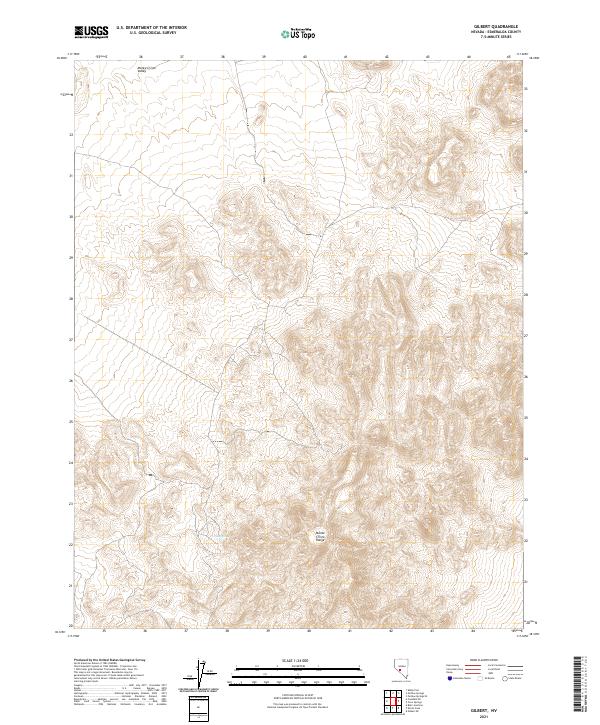 Gilbert, NV — USGS 7.5-minute topo (2021)