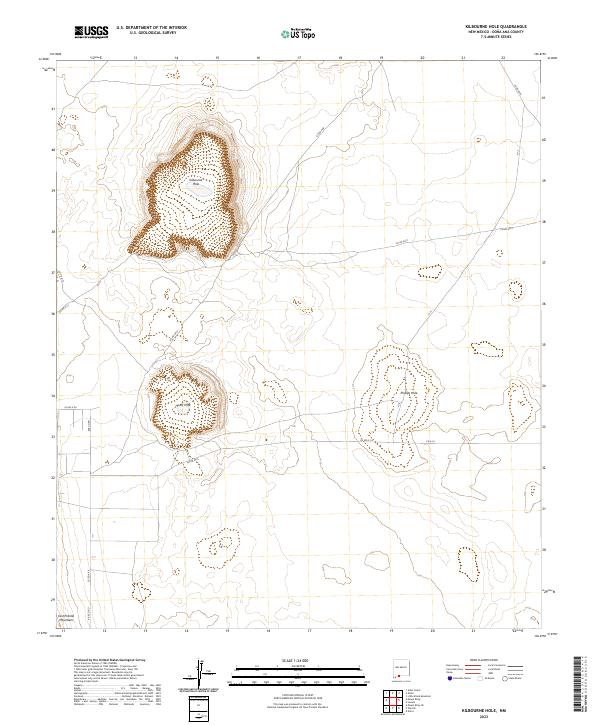 Kilbourne Hole, NM — USGS 7.5-minute topo (2023)