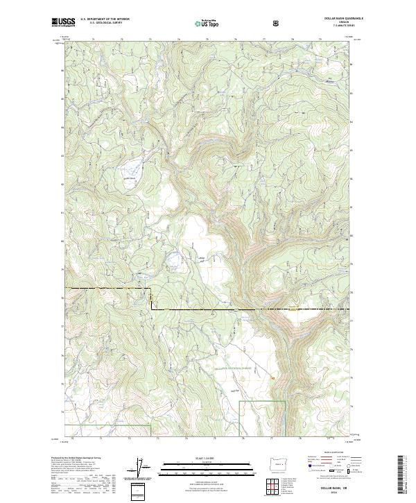 Dollar Basin, OR — USGS 7.5-minute topo (2024)