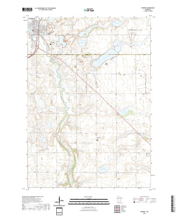 Windom, MN — USGS 7.5-minute topo (2022)