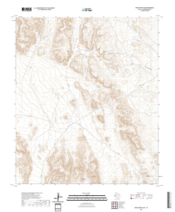 Seven Heart Gap, TX — USGS 7.5-minute topo (2022)