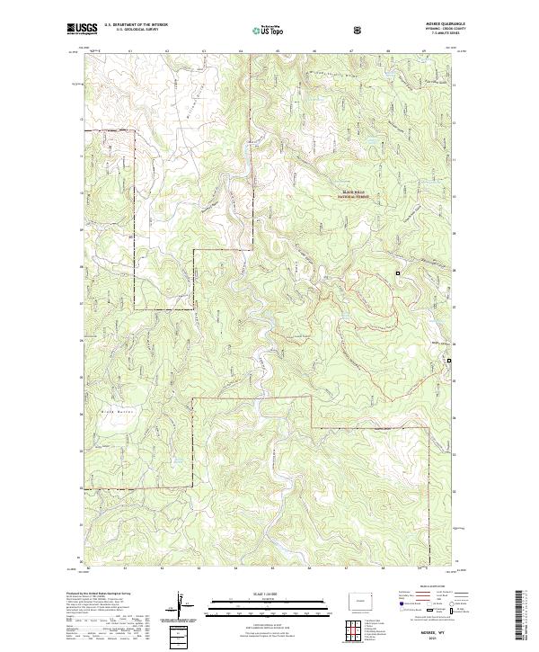 Moskee, WY — USGS 7.5-minute topo (2021)