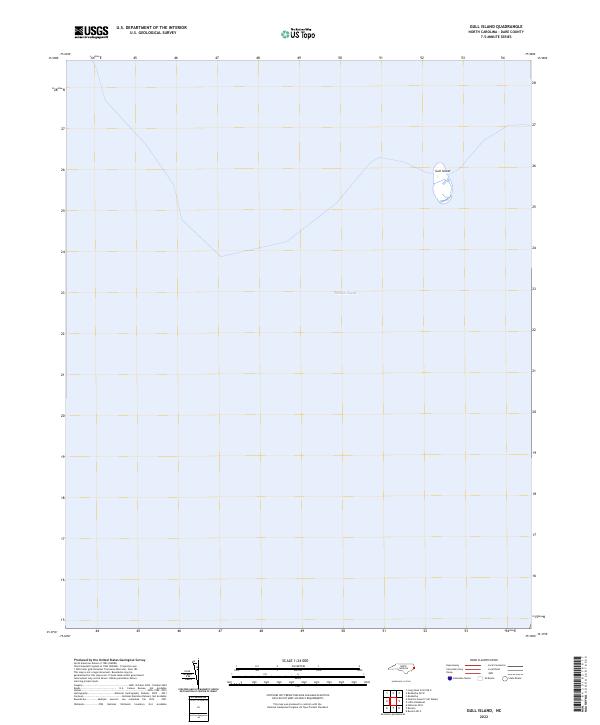 Gull Island, NC — USGS 7.5-minute topo (2022)