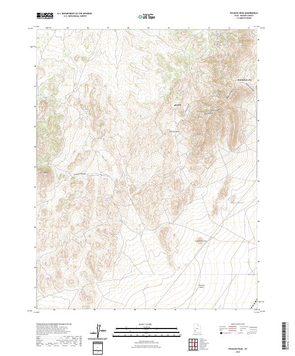Picacho Peak, UT — USGS 7.5-minute topo (2023)