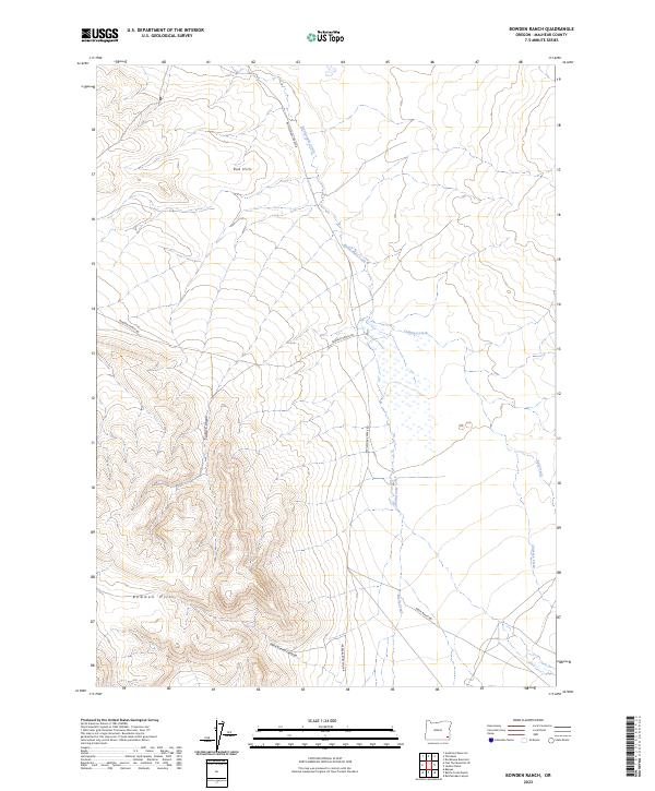 Bowden Ranch, OR — USGS 7.5-minute topo (2023)