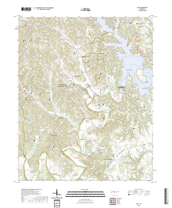 Lois, TN — USGS 7.5-minute topo (2022)