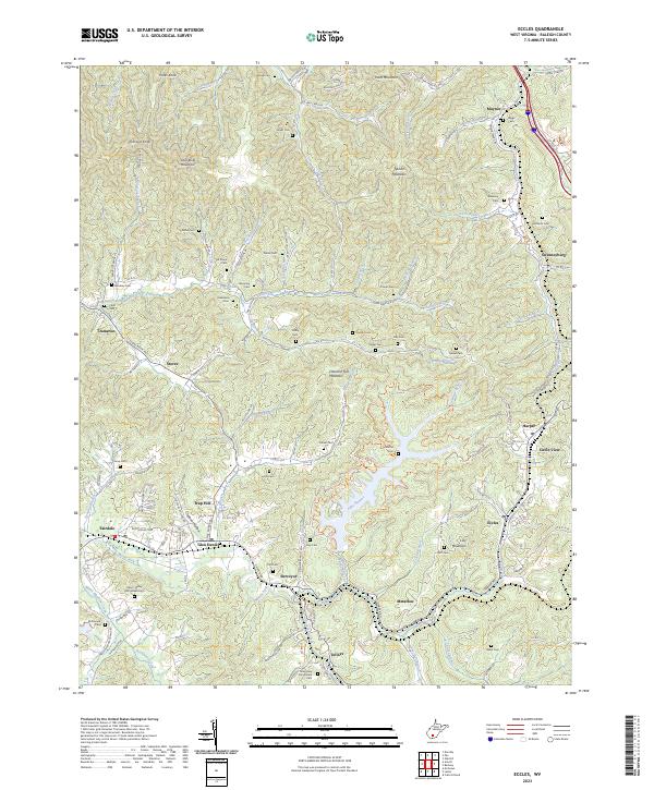 Eccles, WV — USGS 7.5-minute topo (2023)