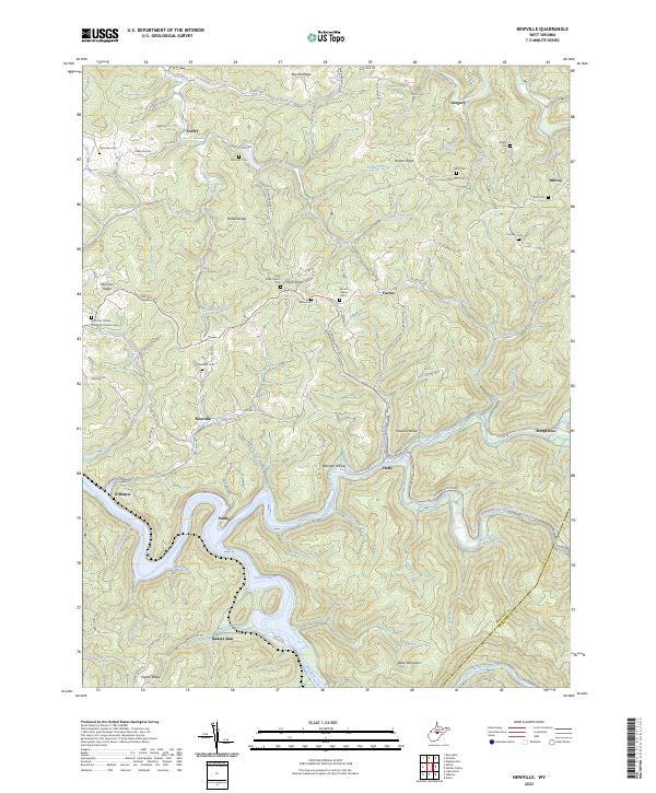 Newville, WV — USGS 7.5-minute topo (2023)