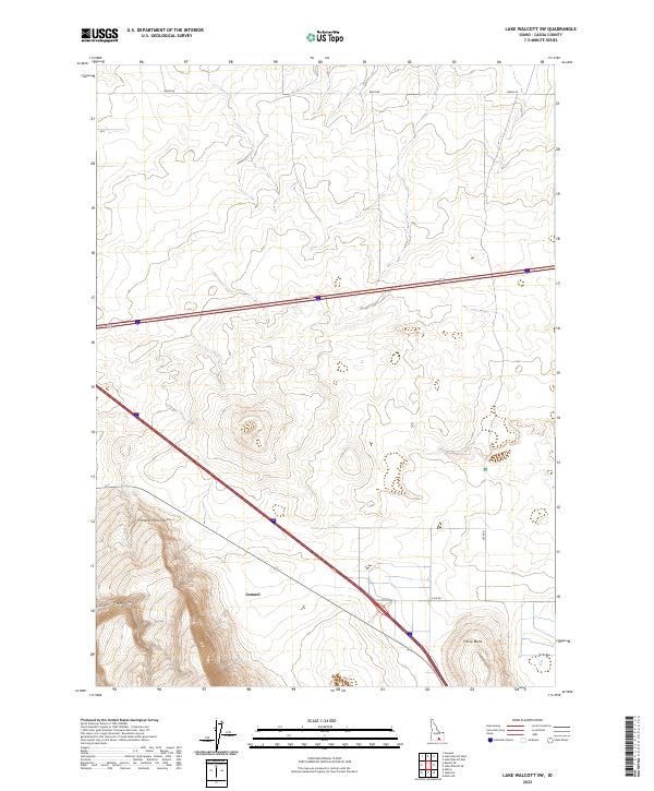 Lake Walcott SW, ID — USGS 7.5-minute topo (2023)