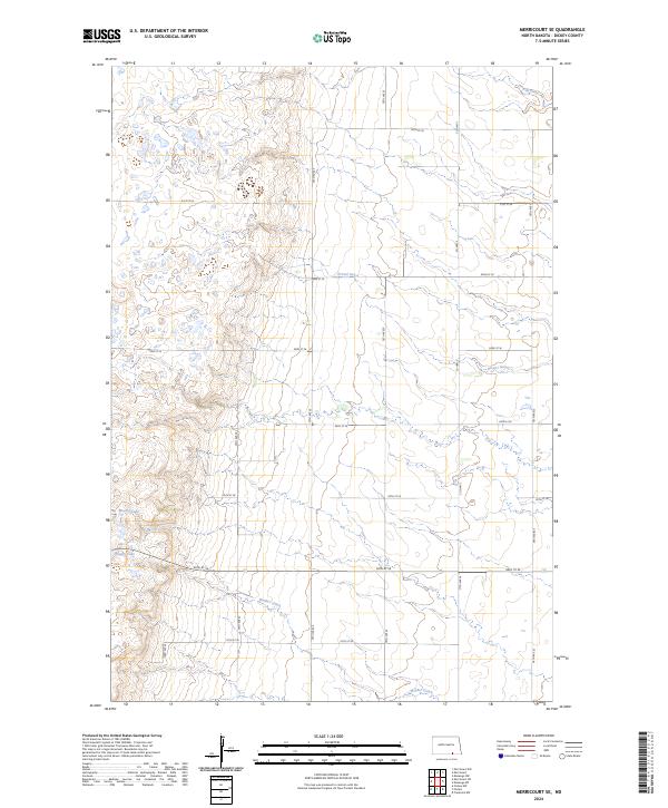Merricourt SE, ND — USGS 7.5-minute topo (2024)