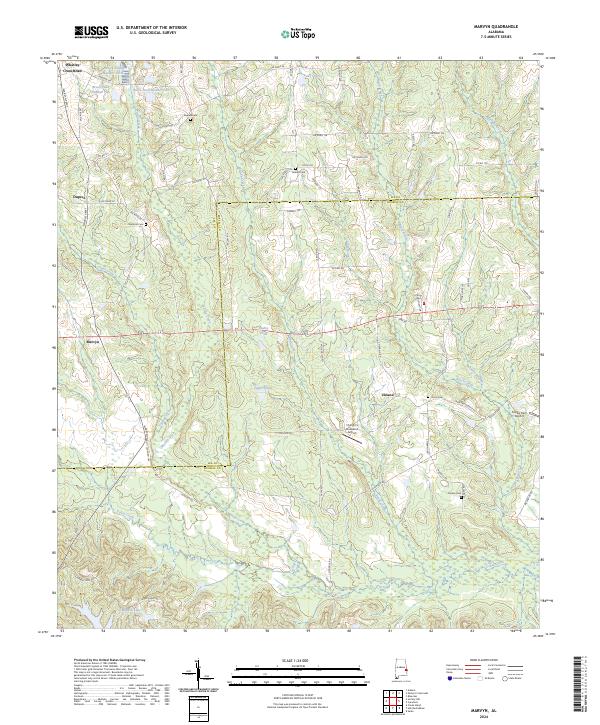 Marvyn, AL — USGS 7.5-minute topo (2024)