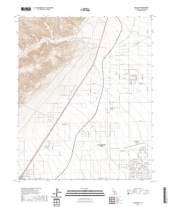 Mojave NE, CA — USGS 7.5-minute topo (2021)