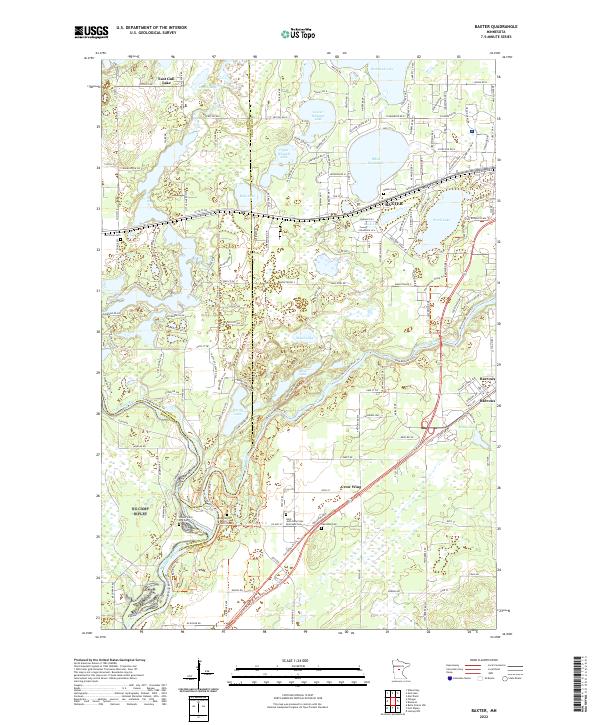 Baxter, MN — USGS 7.5-minute topo (2022)