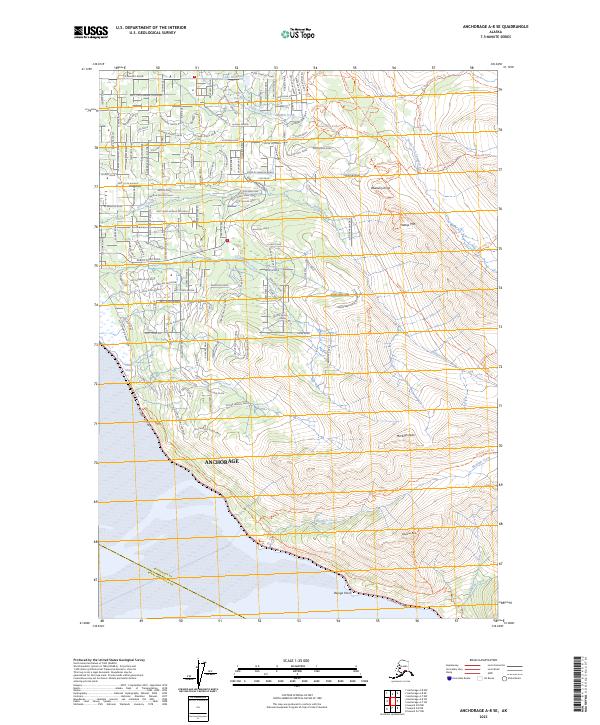 Anchorage A-8 SE, AK — USGS 7.5-minute topo (2023)