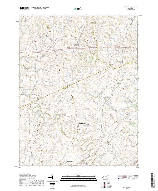 Centerville, KY — USGS 7.5-minute topo (2022)