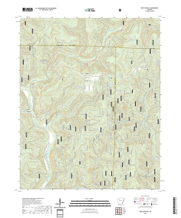 Fort Douglas, AR — USGS 7.5-minute topo (2024)