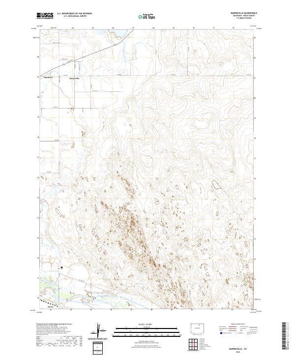 Barnesville, CO — USGS 7.5-minute topo (2022)