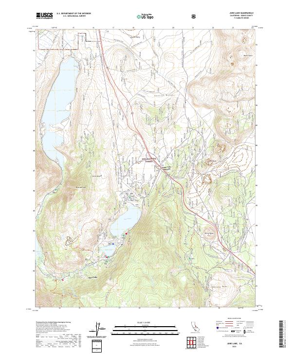 June Lake, CA — USGS 7.5-minute topo (2021)