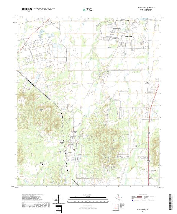 Buffalo Gap, TX — USGS 7.5-minute topo (2022)