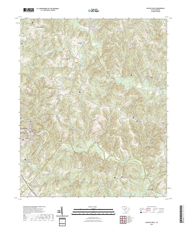 Pacolet Mills, SC — USGS 7.5-minute topo (2024)