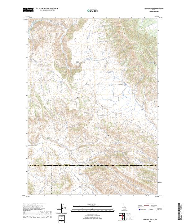 Paradise Valley, ID — USGS 7.5-minute topo (2024)
